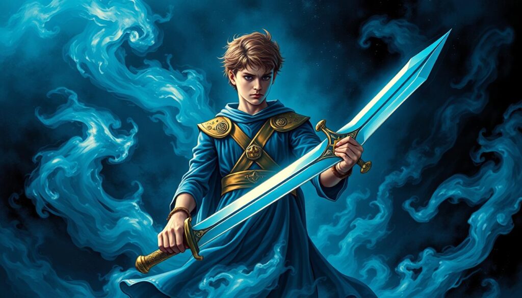 Page of Swords tarot imagery