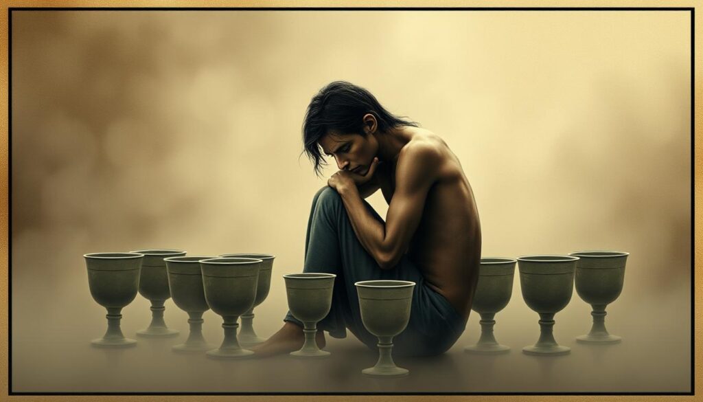 Reversed Nine of Cups tarot card