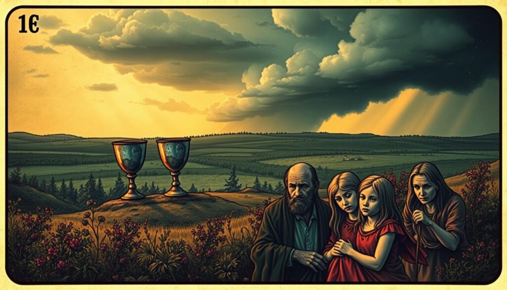 Reversed Ten of Cups tarot card