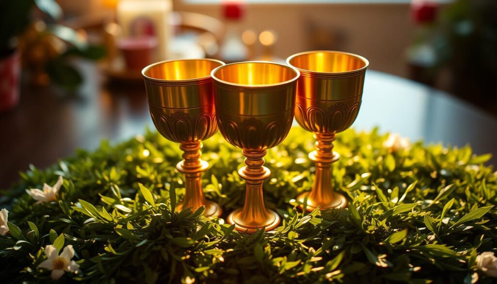 upright three cups