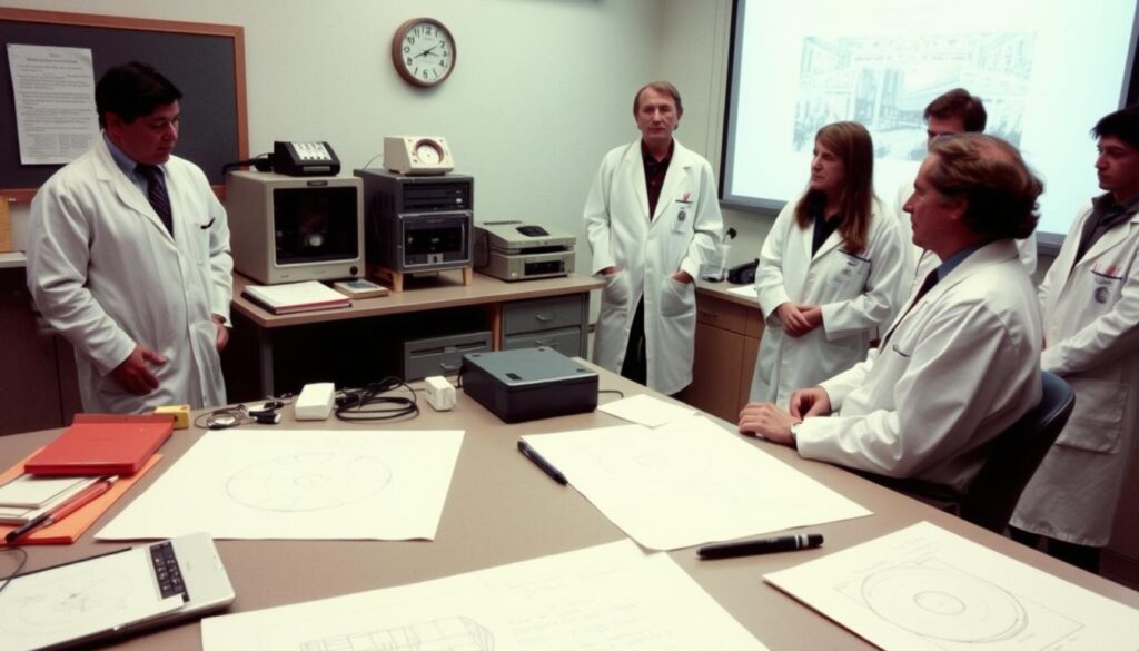 Ingo Swann demonstrating remote viewing techniques at Stanford Research Institute Ingo Swann demonstrating remote viewing techniques at Stanford Research Institute