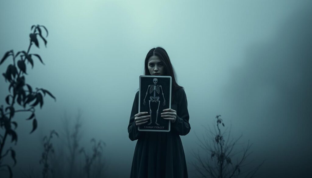 death tarot card in the present