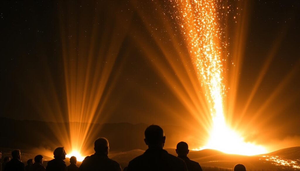 light in the sky mistaken for fire