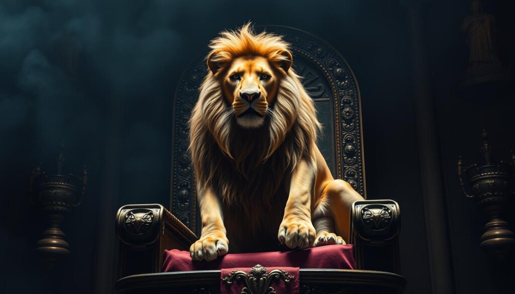 lion on the throne