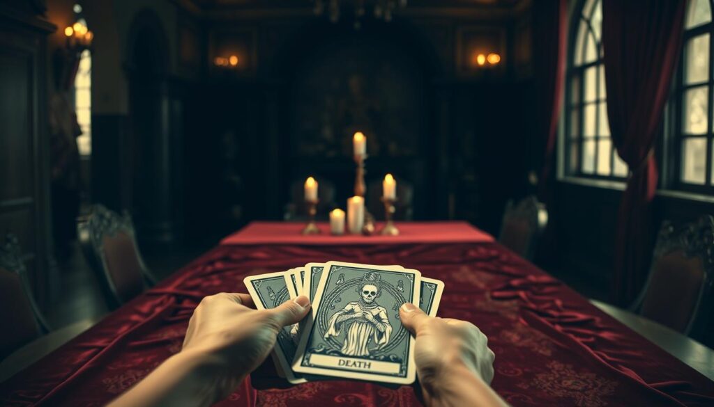 reading tarot cards