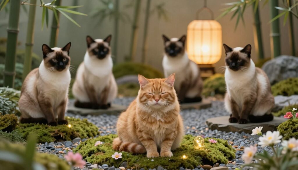 animal meditation cats
