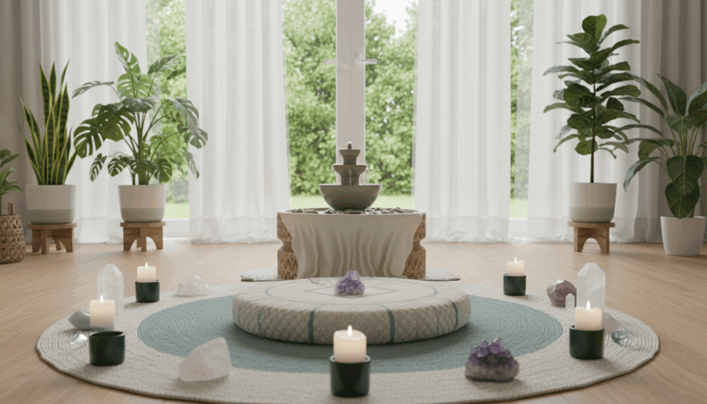 setting up space for practice